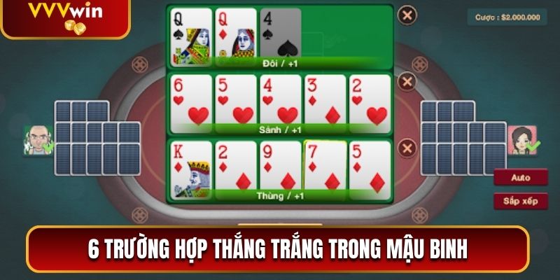 6 trường hợp thắng trắng trong Mậu Binh